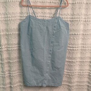 a new day Light Blue Button-Front dress